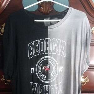 Gray and Black Short Sleeve Tees with Collegiate Style